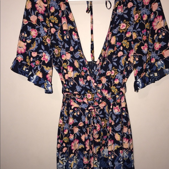 Trixxi floral blue romper - Picture 1 of 5